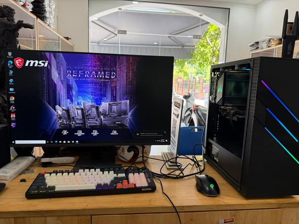 Bộ PC i5 14400F/B760/16G ddr5/500G/650W/RTX 1650 4G/27 inch LG 144hz